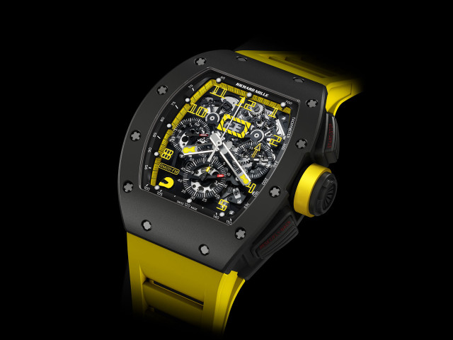 Yellow black watch suprematism computer free wallpaper - medium preview image