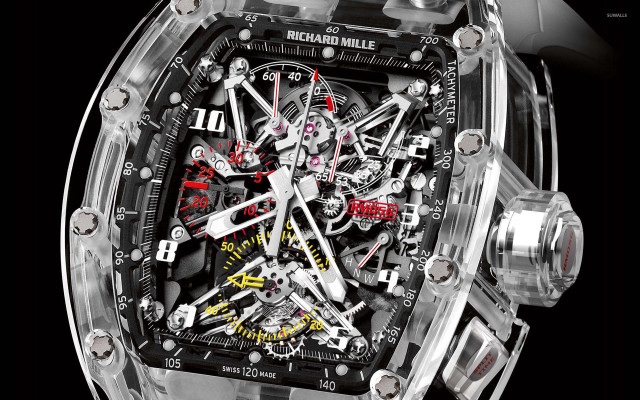 Skeleton watch red yellow black free wallpaper - medium preview image