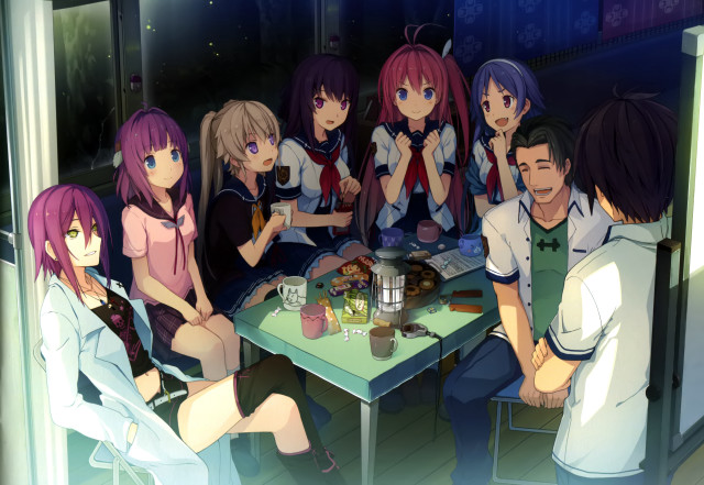 Group dinner aya goda rayonism free wallpaper - medium preview image