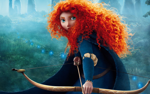 Red haired girl bow arrow #2 free wallpaper - medium preview image