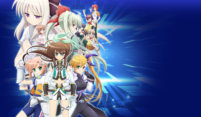 Anime characters group blue background #13 free wallpaper for desktop - medium preview image