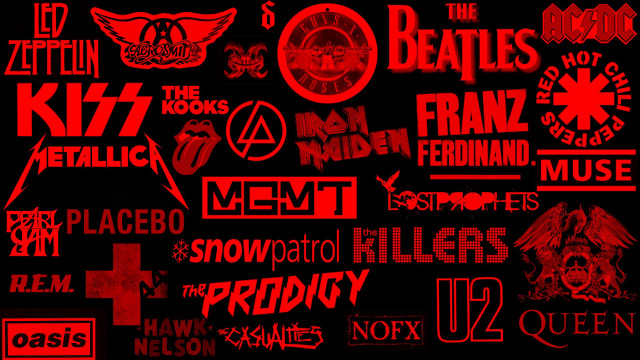 Red black stickers background group free wallpaper - medium preview image
