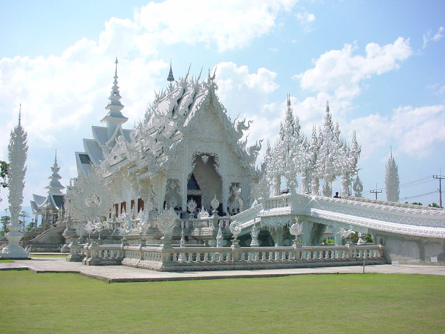 White building white spires green free wallpaper - medium preview image