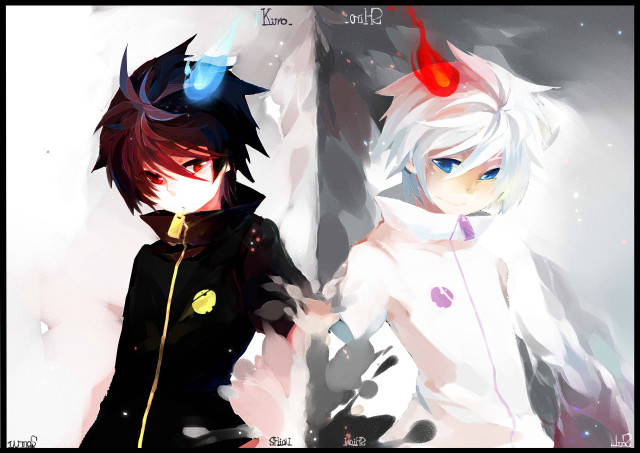 Anime characters standing wall red free wallpaper - medium preview image