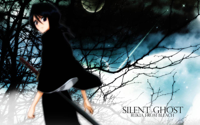 Woman black dress sword fullmoon #2 free wallpaper - medium preview image
