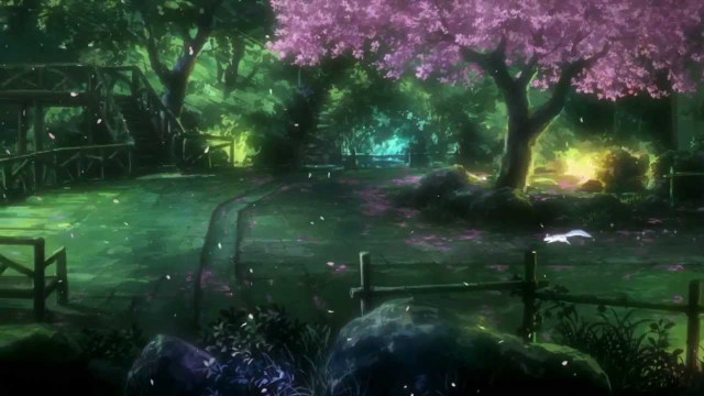 Park bridge trees dog laying free wallpaper - medium preview image