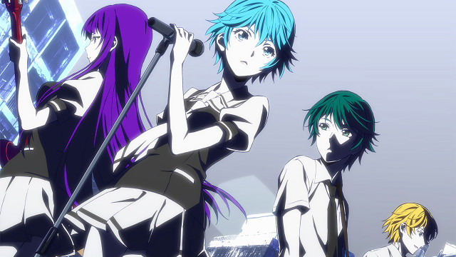 Colorful hair group microphone building free wallpaper - medium preview image