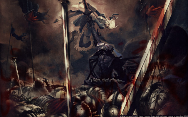 Man horse sword battle scene free wallpaper - medium preview image
