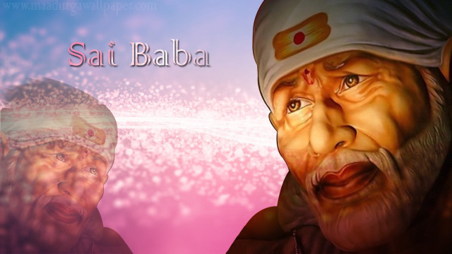 Sai baba metaphysical digital painting free wallpaper - medium preview image