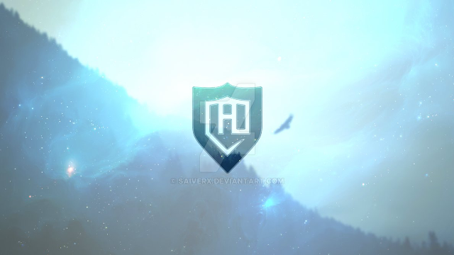 Logo shield mountain bird flying free wallpaper - medium preview image