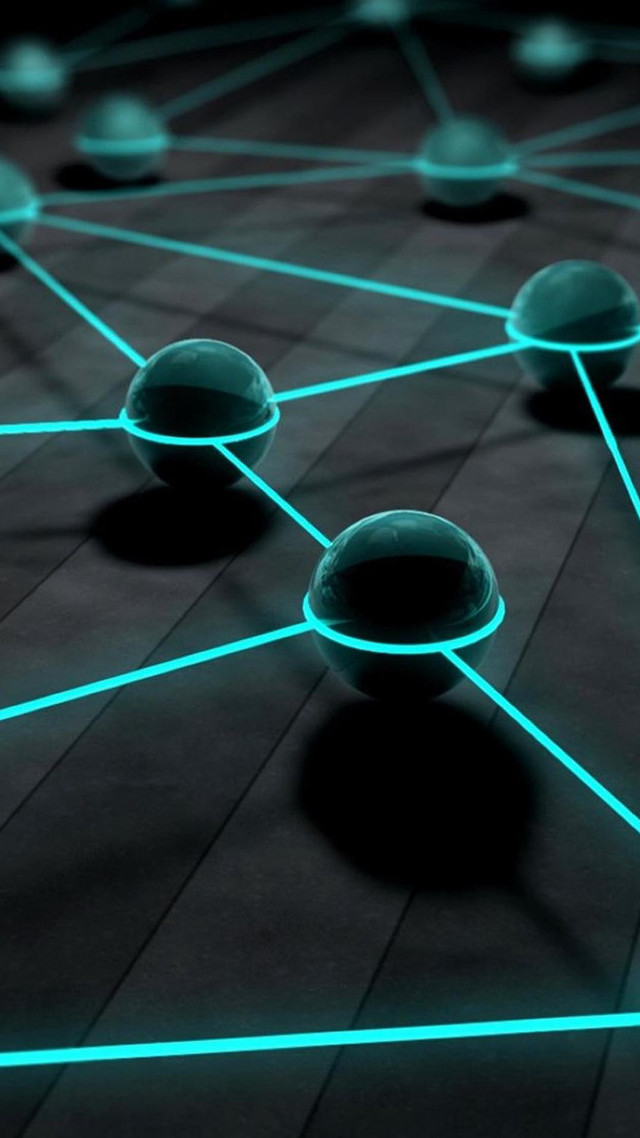 Black floor blue lines balls #2 free wallpaper - medium preview image