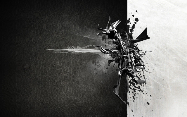 Black white plant wall dark free wallpaper - medium preview image