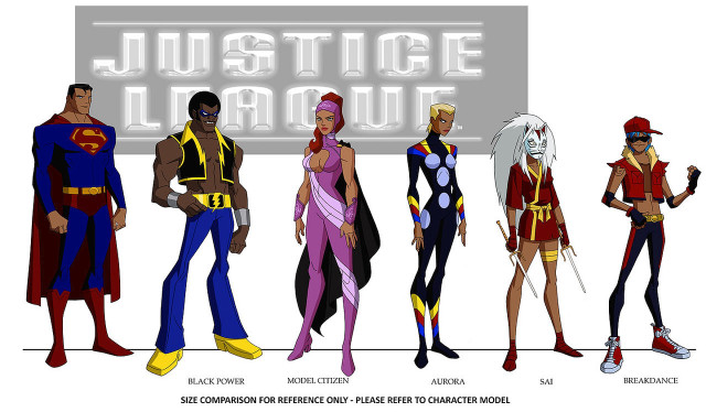 Cartoon characters justice league group free wallpaper - medium preview image