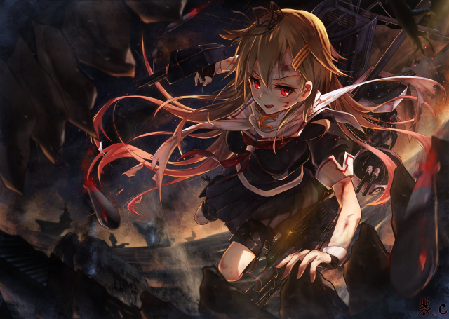 Girl long hair sword in #3 free wallpaper - medium preview image