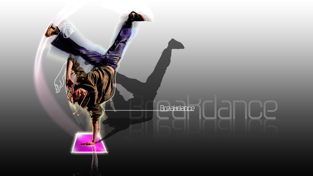 Man handstand pink object glowing free wallpaper - medium preview image
