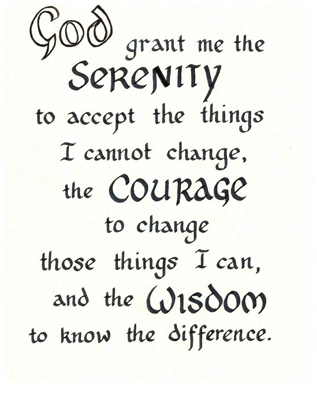 Handwritten poem serenity quote god free wallpaper - medium preview image