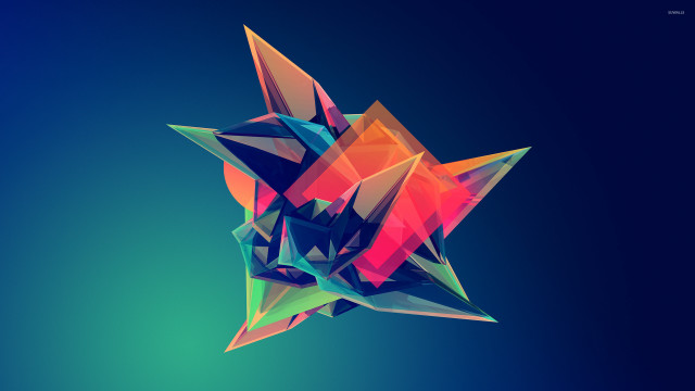 Colorful abstract design star blue free wallpaper - medium preview image