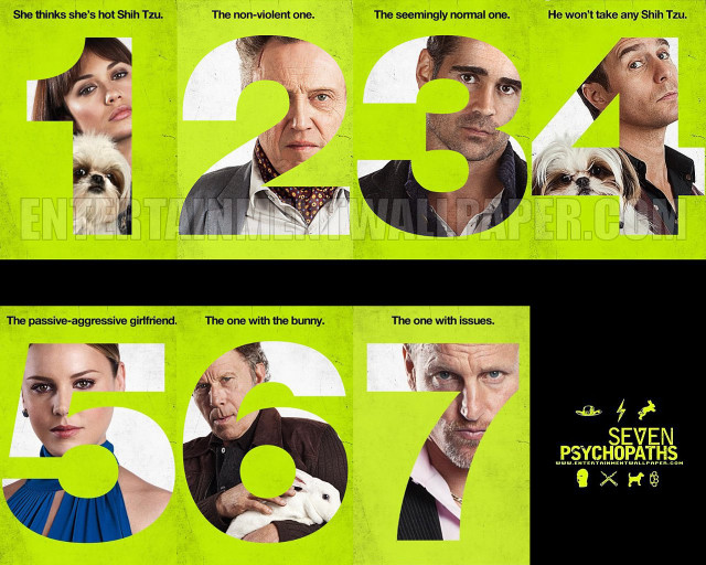 Seven psychopaths movie poster actors free wallpaper - medium preview image