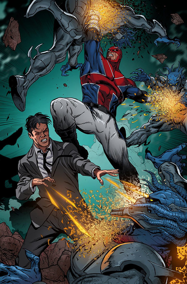 Man suit tie flying demon free wallpaper - medium preview image