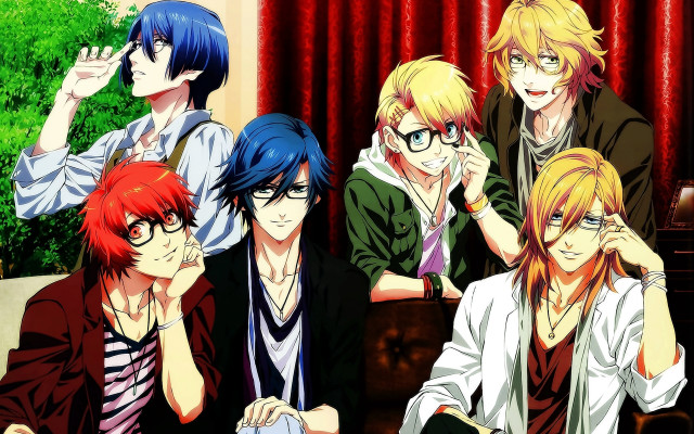 Group people sitting window red free wallpaper - medium preview image