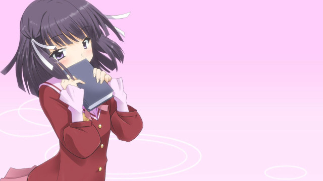 Girl red dress tablet knife free wallpaper - medium preview image