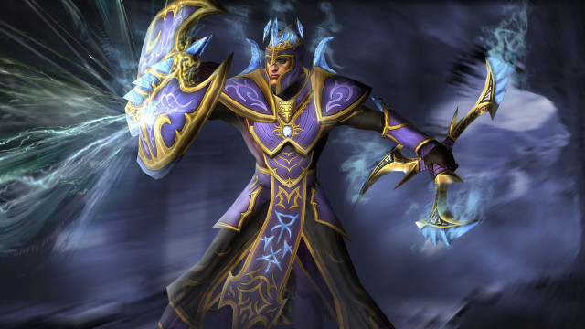Warcraft character sword ball blue free wallpaper - medium preview image