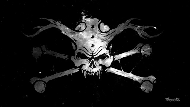 Skull crossbone back image free wallpaper - medium preview image