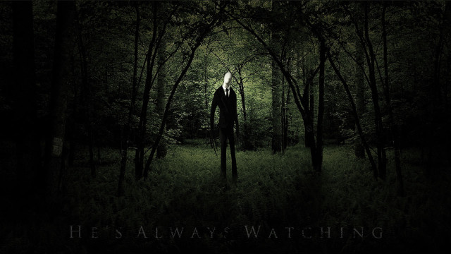Creepy figure forest night light free wallpaper - medium preview image