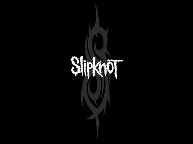 Slipknot black white logo side free wallpaper - medium preview image