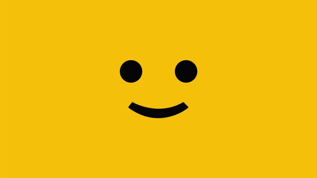 Yellow square smiley face black free wallpaper - medium preview image