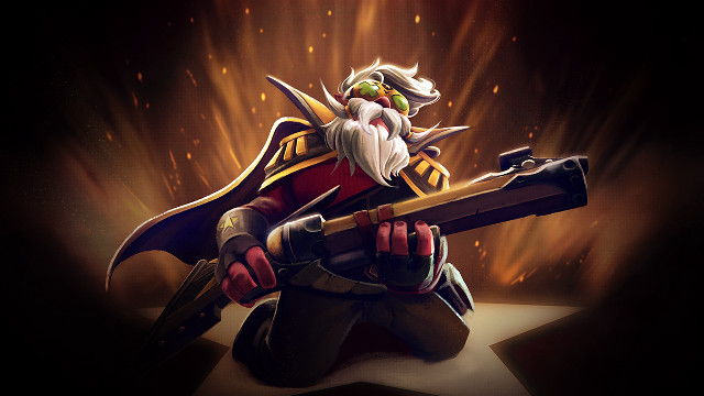 Cartoon character beard gun glowing free wallpaper - medium preview image