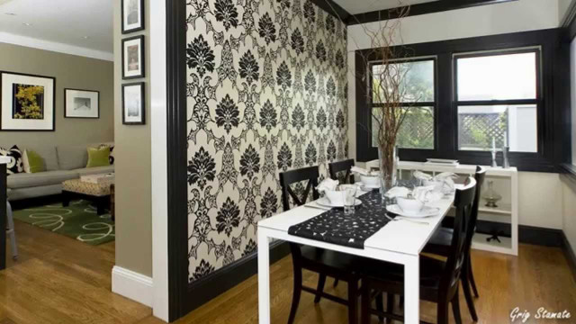 Dining room black white wallpaper free wallpaper - medium preview image