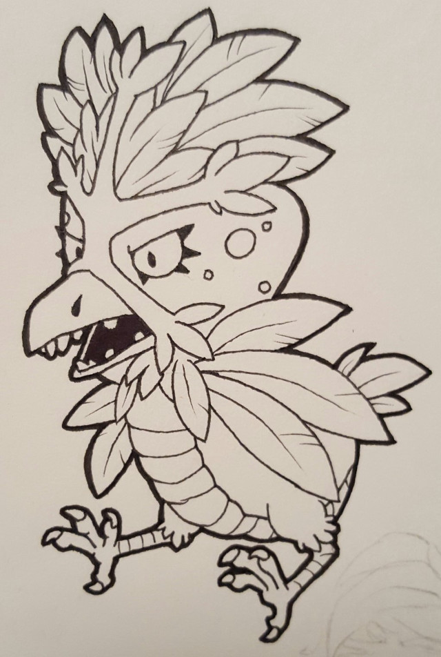 Cartoon character feather head tail free wallpaper - medium preview image