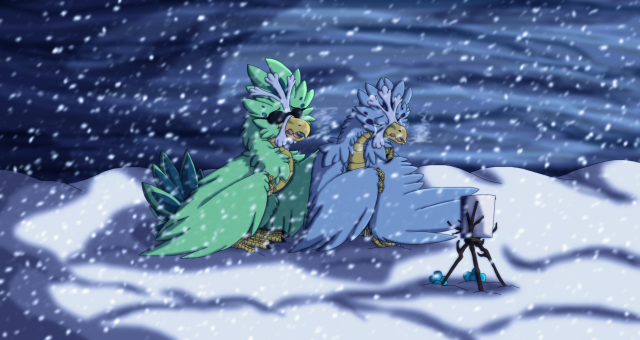 Cartoon characters snow cameraman camera free wallpaper - medium preview image
