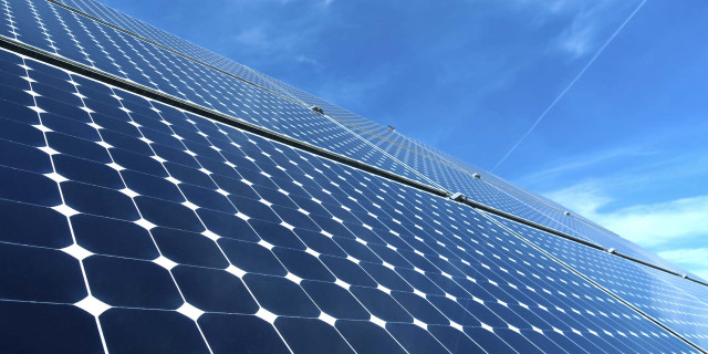 Solar panel blue sky white free wallpaper - medium preview image
