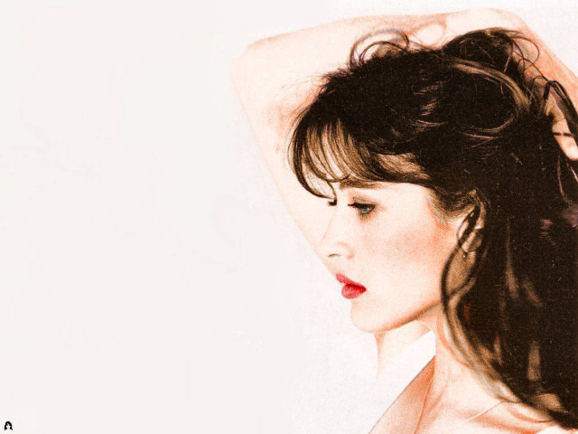 Woman long hair red lipstick #22 free wallpaper - medium preview image