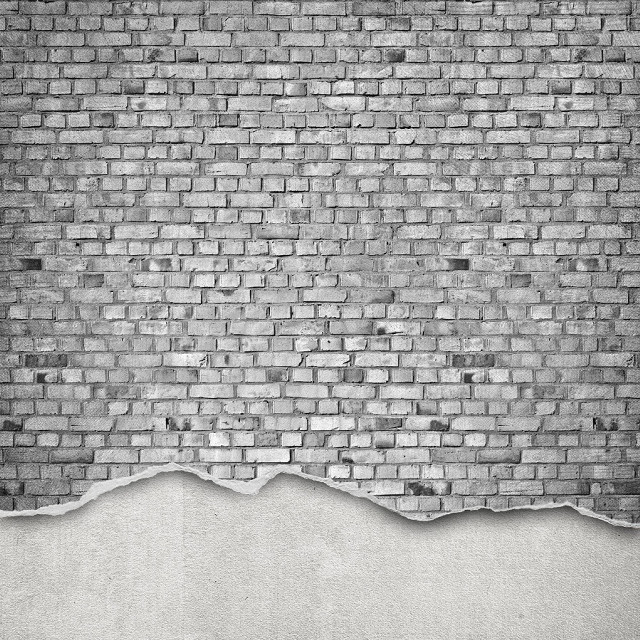 Brick wall crack white wall free wallpaper - medium preview image