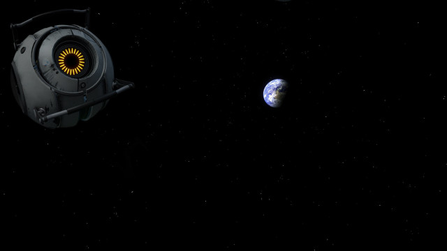 Space station satellite planet matte free wallpaper - medium preview image