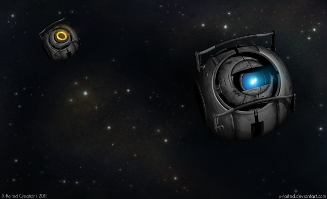 Space station glowing eye black free wallpaper - medium preview image