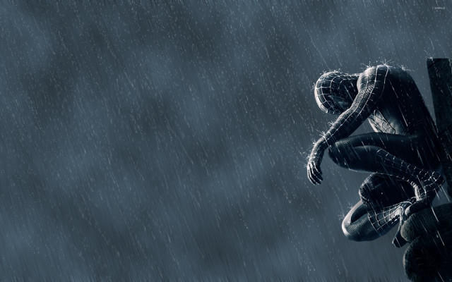 Spider man hanging upside down #2 free wallpaper - medium preview image