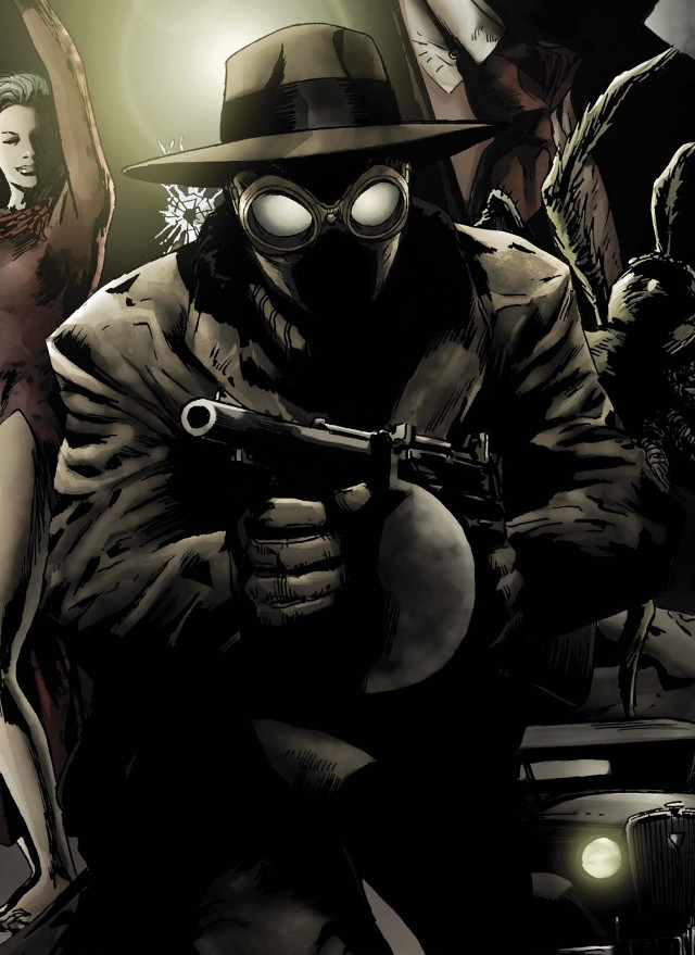 Man hat glasses gun car free wallpaper - medium preview image