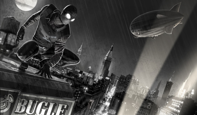 Man suit sitting ledge rain free wallpaper - medium preview image