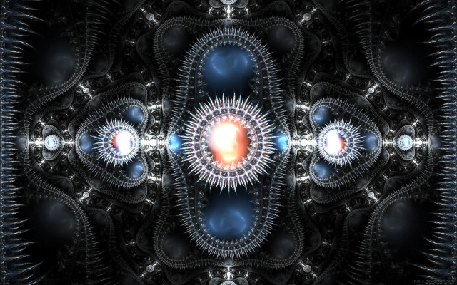 Starburst red blue white circles free wallpaper - medium preview image