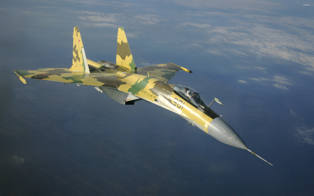 Fighter jet flying sky clouds #6 free wallpaper - medium preview image