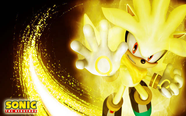 Sonic hedgehog yellow light black free wallpaper - medium preview image
