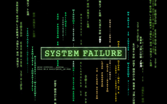 System failure green sign wireframe free wallpaper - medium preview image