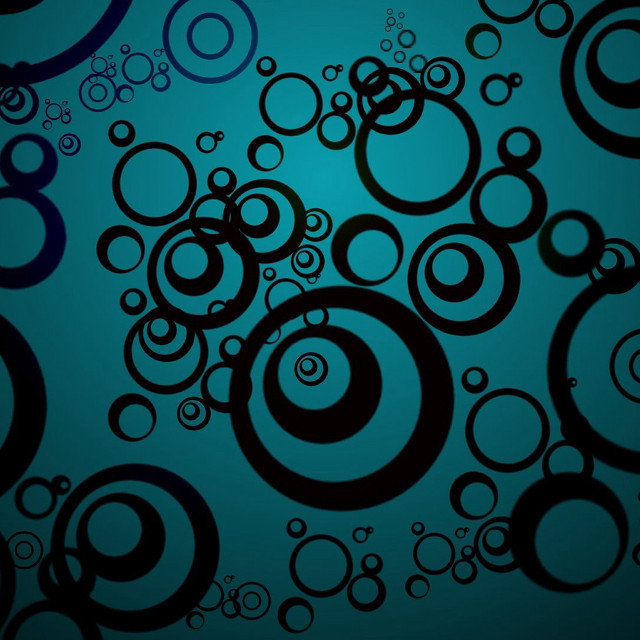 Blue background black circles bubbles free wallpaper - medium preview image