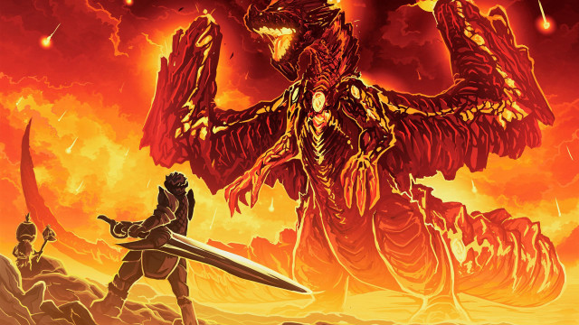 Giant creature sword man fire #2 free wallpaper - medium preview image
