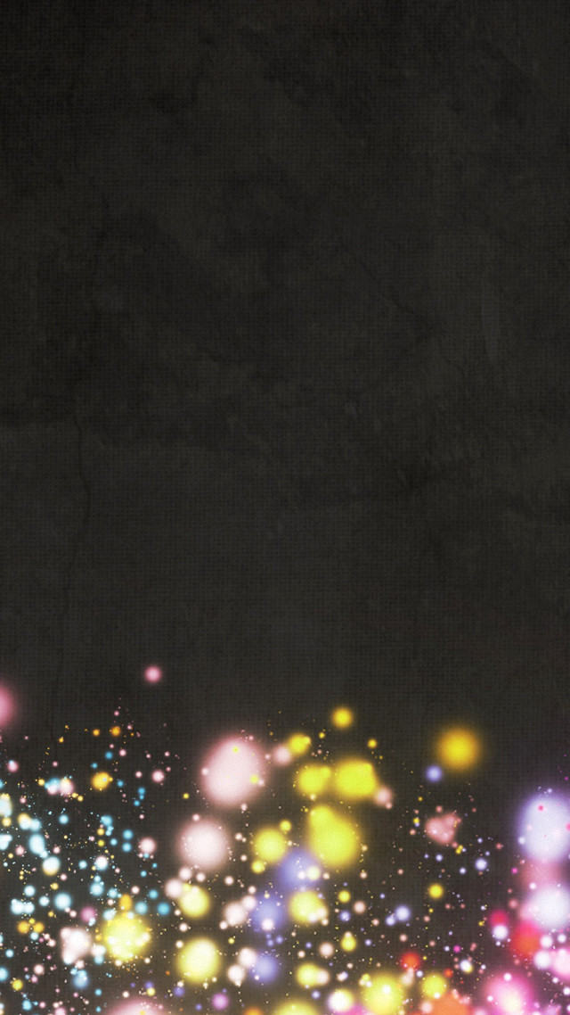 Black background colorful lights clock free wallpaper - medium preview image