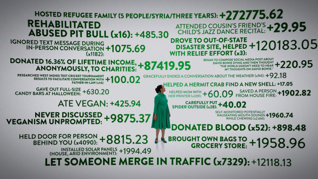 Woman green dress poster words free wallpaper - medium preview image